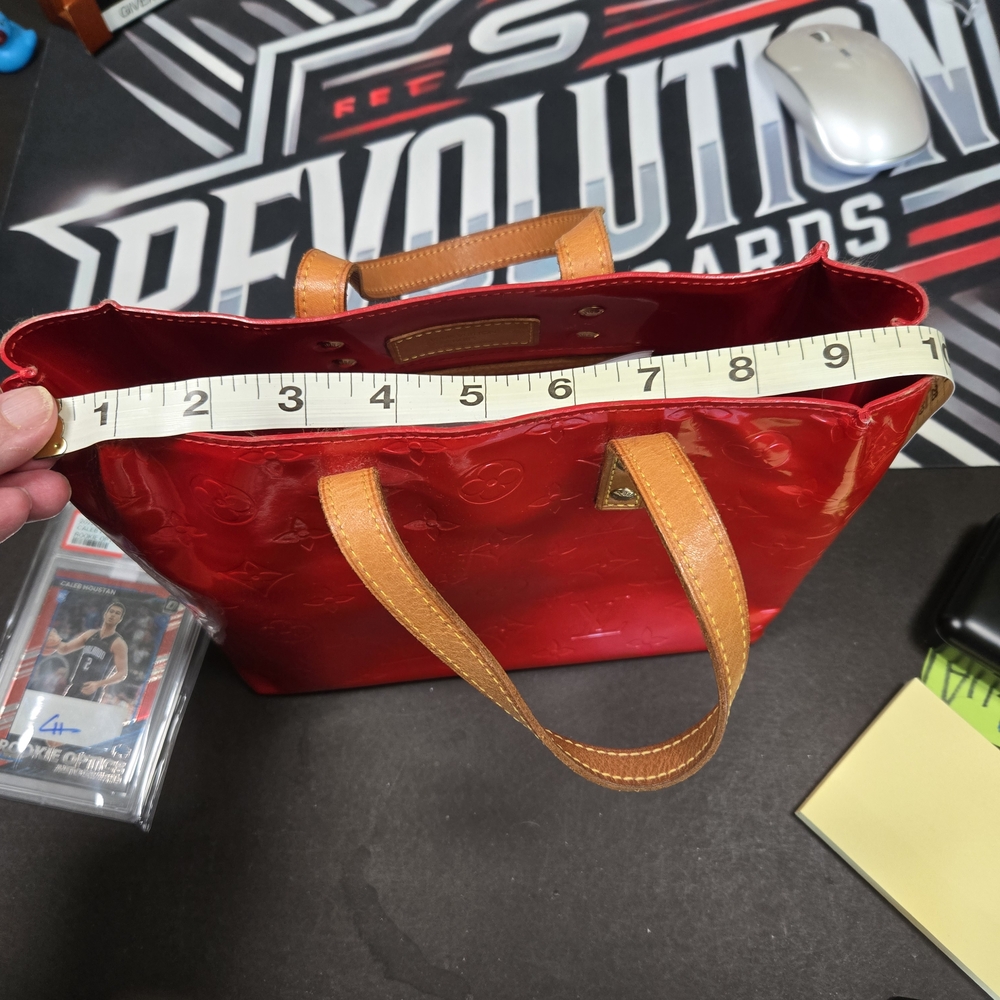 Louis Vuitton Red and Tan Glossy Tote COA Included - Picture 6 of 10